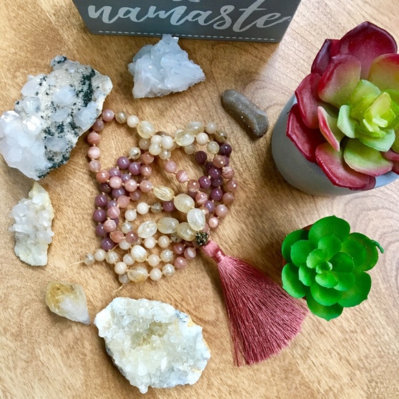 Handmade 108 Bead Mala Necklace, Yoga & Crystals - Picture 7 of 8